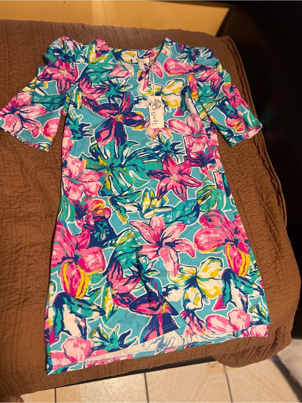 NWT Aryeh Floral Dress XL – Bright Tropical Print